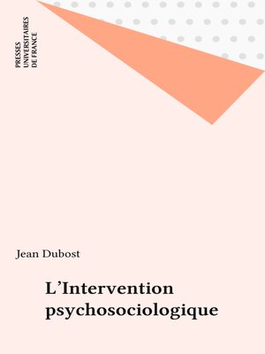 cover image of L'Intervention psychosociologique